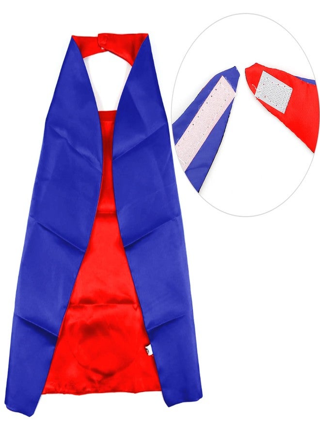 Mizzuco Superhero Capes for Kids Cloak with Mask Halloween Costumes and Party Dress up 2PCS（Black+Blue+Yellow - Image 5